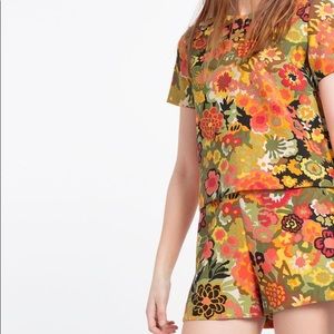 Zara Retro Floral Romper